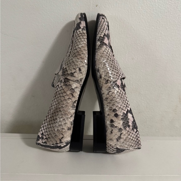 New. AGL Python Animal Print Slip On Loafers in Brown / Cream Size EU 35.5 US 5 - Picture 9 of 12